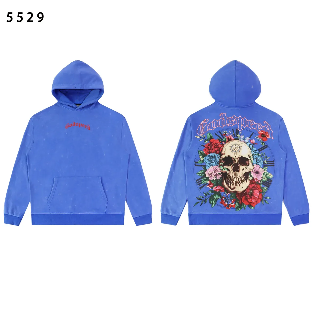 Godspeed Moletom Cinza Vermelho Acid-Wash Distressed 2