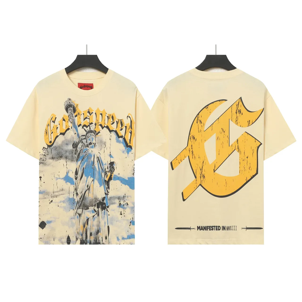 Godspeed Statue of Liberty Graphic Print T-Shirt 3