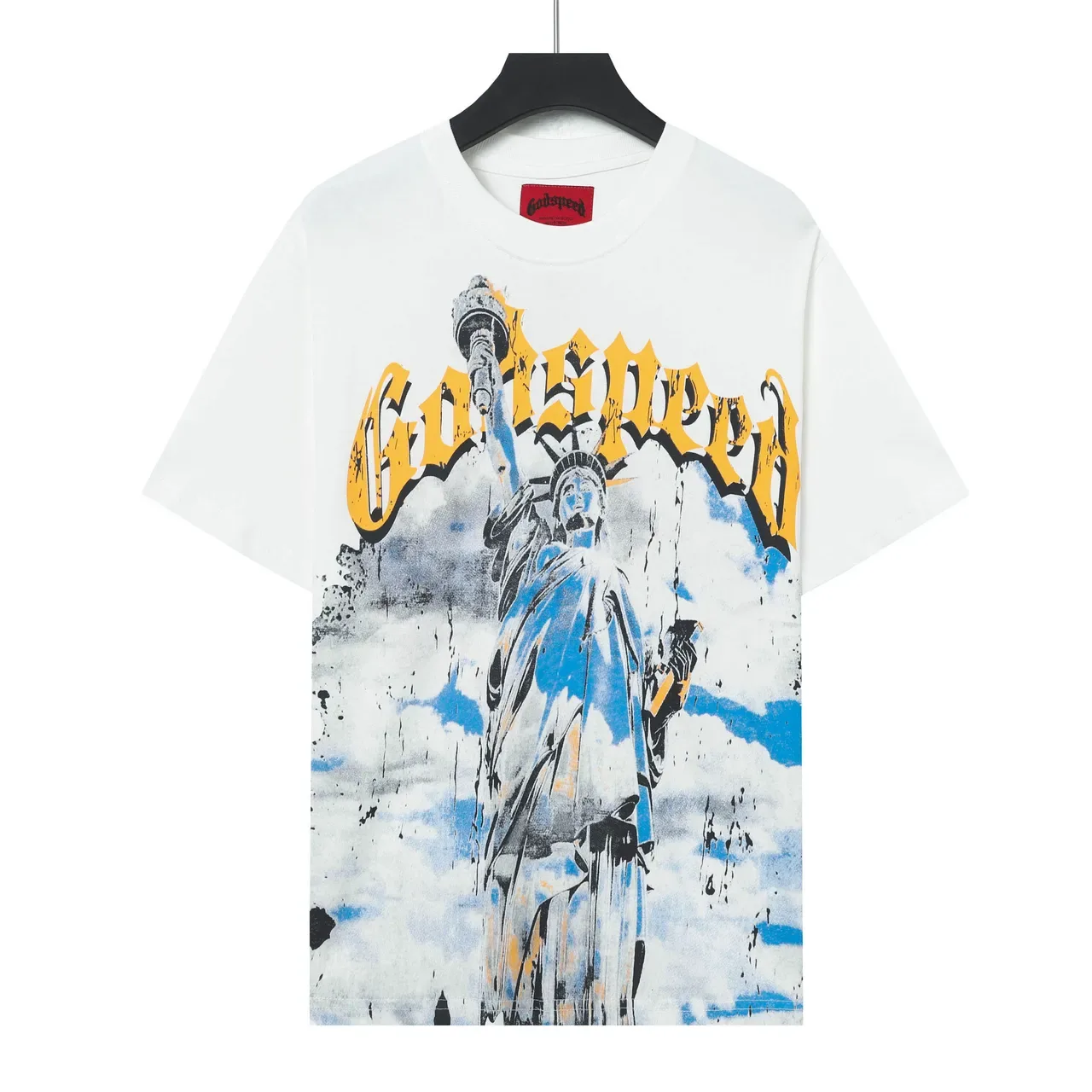 Godspeed Statue of Liberty Graphic Print T-Shirt 4