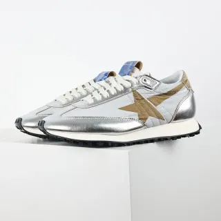Golden Goose Prata Dourado Superior Metálico Sobreposição Estrela Tênis Lifestyle