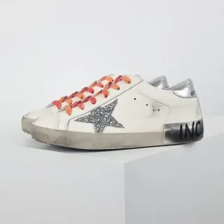 Golden Goose Super-Star Off-White Glitter Star tênis lifestyle