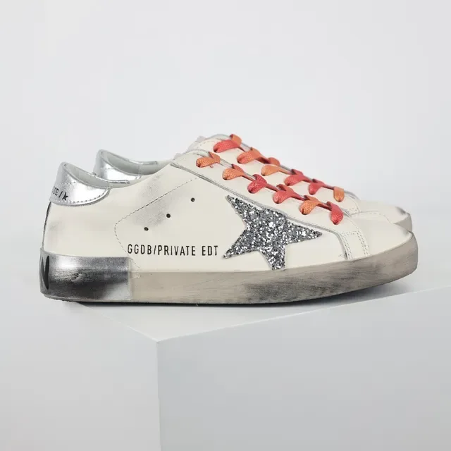 Golden Goose Super-Star Off-White Glitter Star लाइफस्टाइल स्नीकर 3