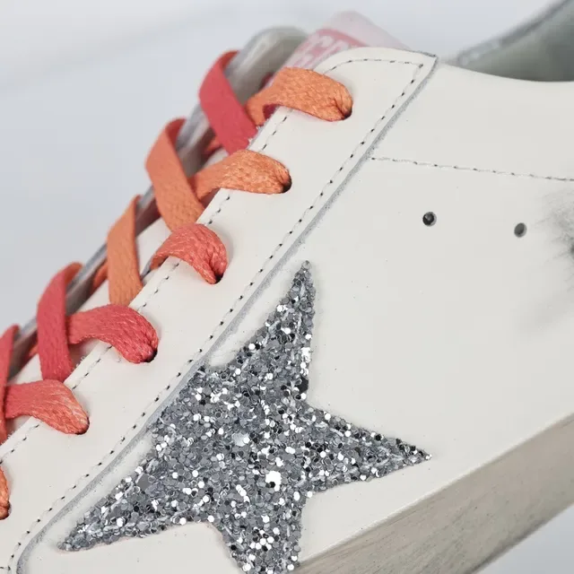 Golden Goose Super-Star Off-White Glitter Star लाइफस्टाइल स्नीकर 6
