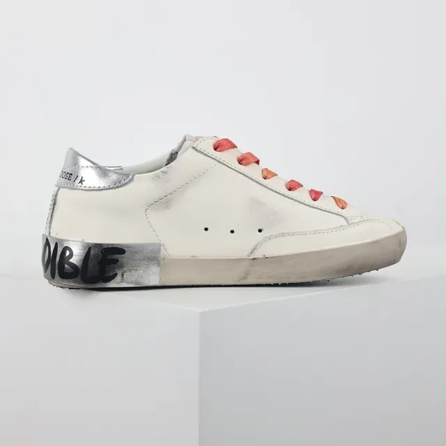 Golden Goose Super-Star Off-White Glitter Star लाइफस्टाइल स्नीकर 7