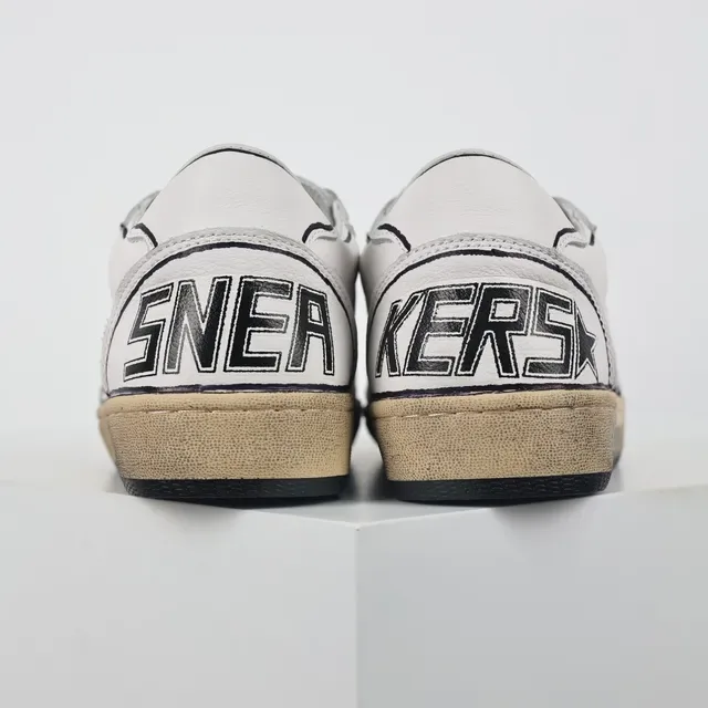 Golden Goose Superstar أبيض أسود نجم لوجو نمط حياة حذاء 8