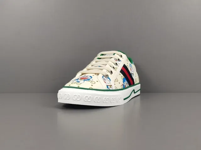 Gucci Ace Doraemon impresión canvas lifestyle zapatillas 13