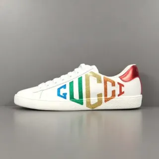 Gucci Ace Sneakers Lifestyle con Logo Arcoíris Blanco