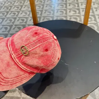 Gucci Acid-Wash Pink Denim Baseball Cap