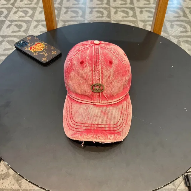 قبعة بيسبول Gucci جينز وردي acid-wash 2