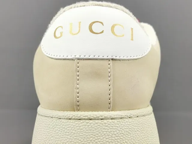 Gucci বেইজ লাল প্ল্যাটফর্ম সোল GG মনোগ্রাম টেক্সটাইল লাইফস্টাইল স্নিকার 7