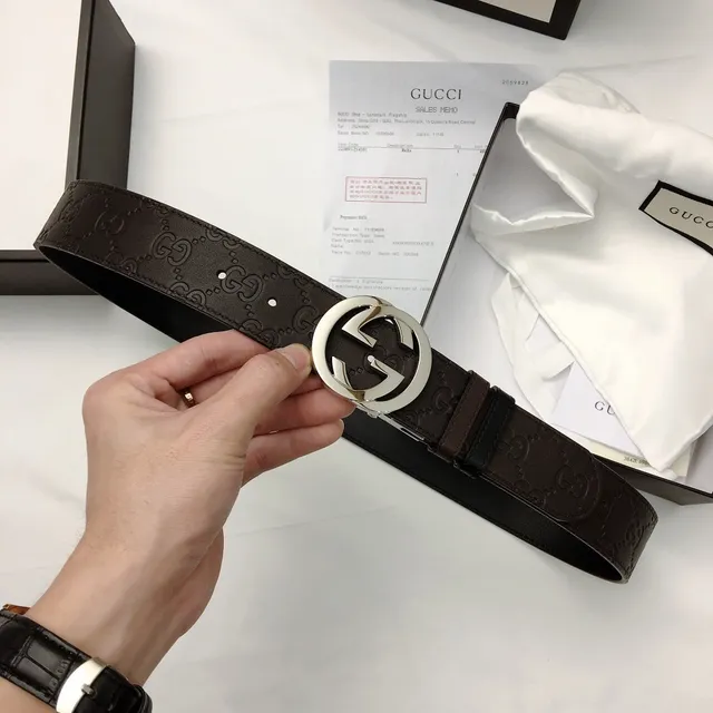Gucci Double G Belt Brown Leather Belt 5
