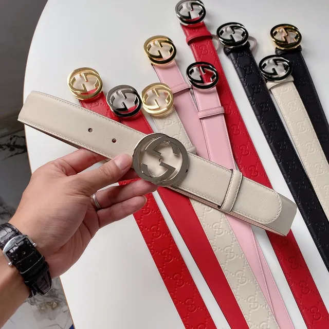 Gucci Double G Belt Cream Leather Belt 2