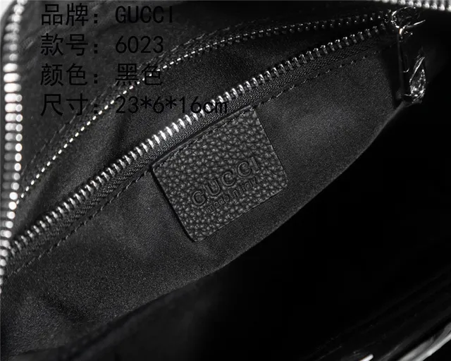 Gucci Embossed Logo Bolso Cruzado Cuero Negro Texturizado 3