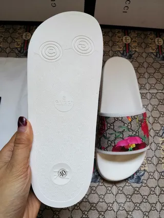 Gucci Impressão Floral GG Canvas Slide Slippers 9