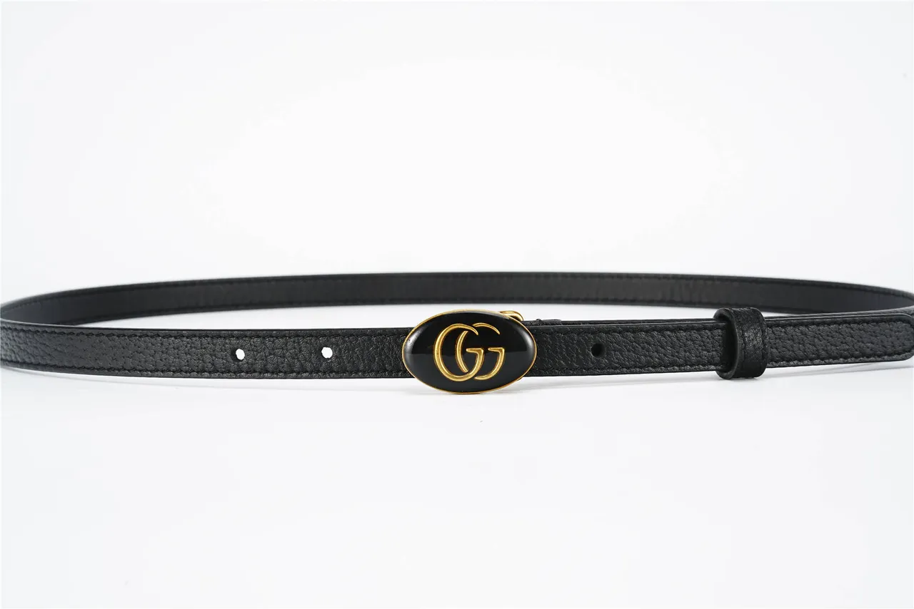 Gucci GG Marmont Black Pebbled Leather Belt 9