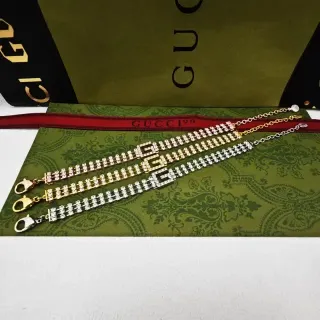 Gucci GG Marmont أساور مرصعة بالكريستال سلسلة G متشابكة