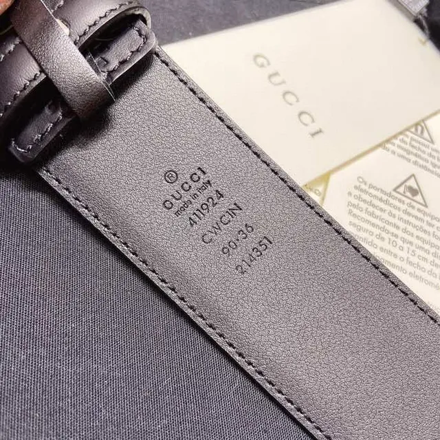 Gucci GG Marmont Embossed Monogram Black Leather Belt 8