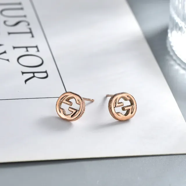 Gucci GG Marmont Interlocking G Oval Stud Earrings 3