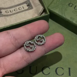 Gucci GG Marmont Laurel Wreath Double G أقراط