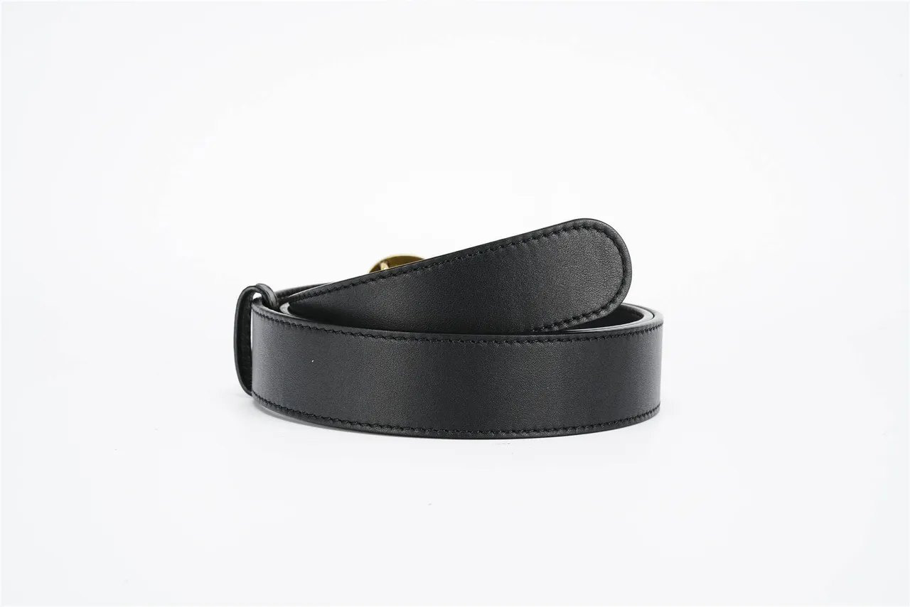 Gucci GG Marmont حزام جلد أسود مزين باللؤلؤ 3