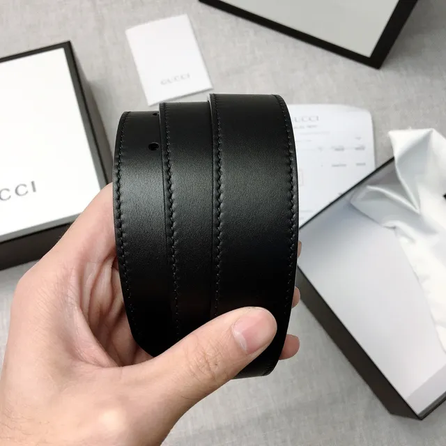 Gucci GG Marmont Two-Tone Double G Leather Belt 2