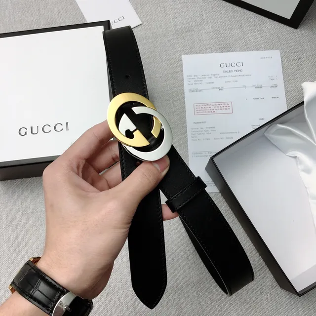 Gucci GG Marmont Two-Tone Double G Leather Belt 6