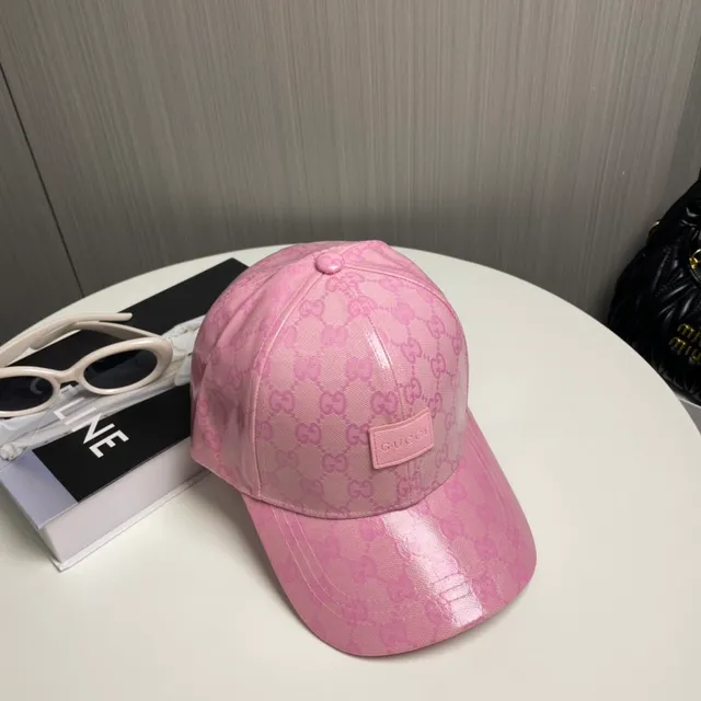 古驰 GG Monogram 粉色涂层棒球帽 8