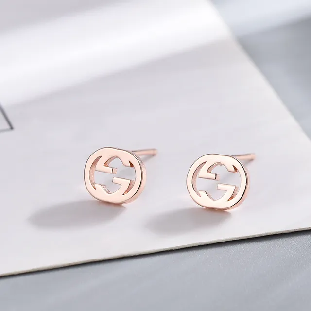 Gucci Gold Silver Interlocking G Logo Openwork Circular Studs Earrings 4