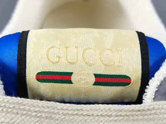 Gucci 灰色海军蓝低帮混合材质生活方式运动鞋 5