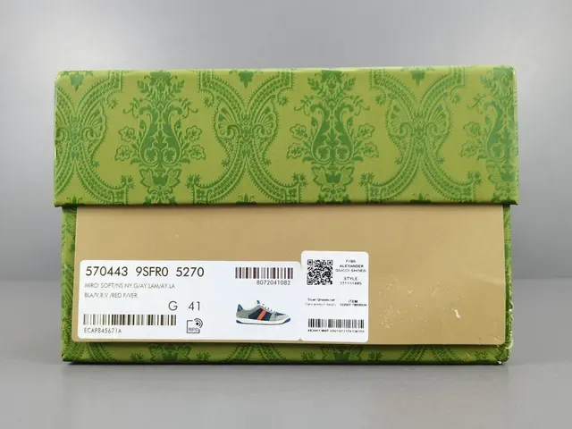 Gucci 灰色海军蓝低帮混合材质生活方式运动鞋 11