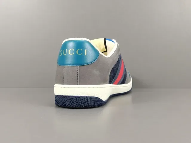 Gucci 灰色海军蓝低帮混合材质生活方式运动鞋 14