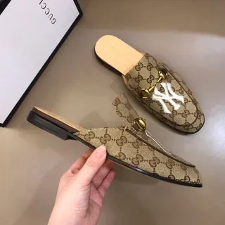 Gucci Horsebit 1955 米色棕色 GG Monogram 帆布 Hardware 乐福鞋