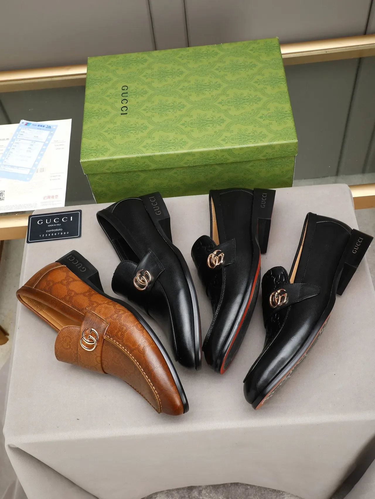 Gucci Horsebit 1955 Mocassins en Cuir Noir 2