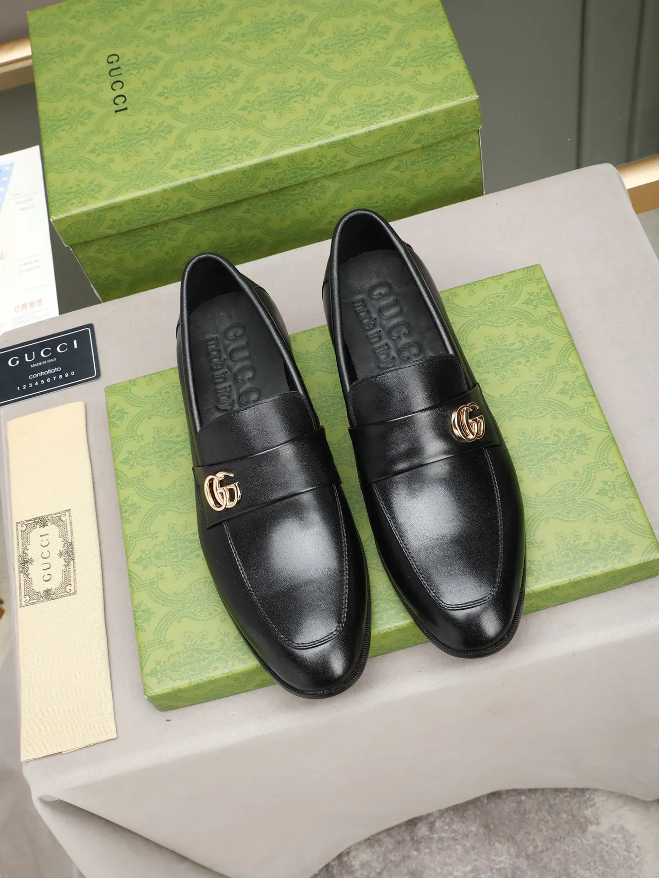 Gucci Horsebit 1955 Mocassins en Cuir Noir 3