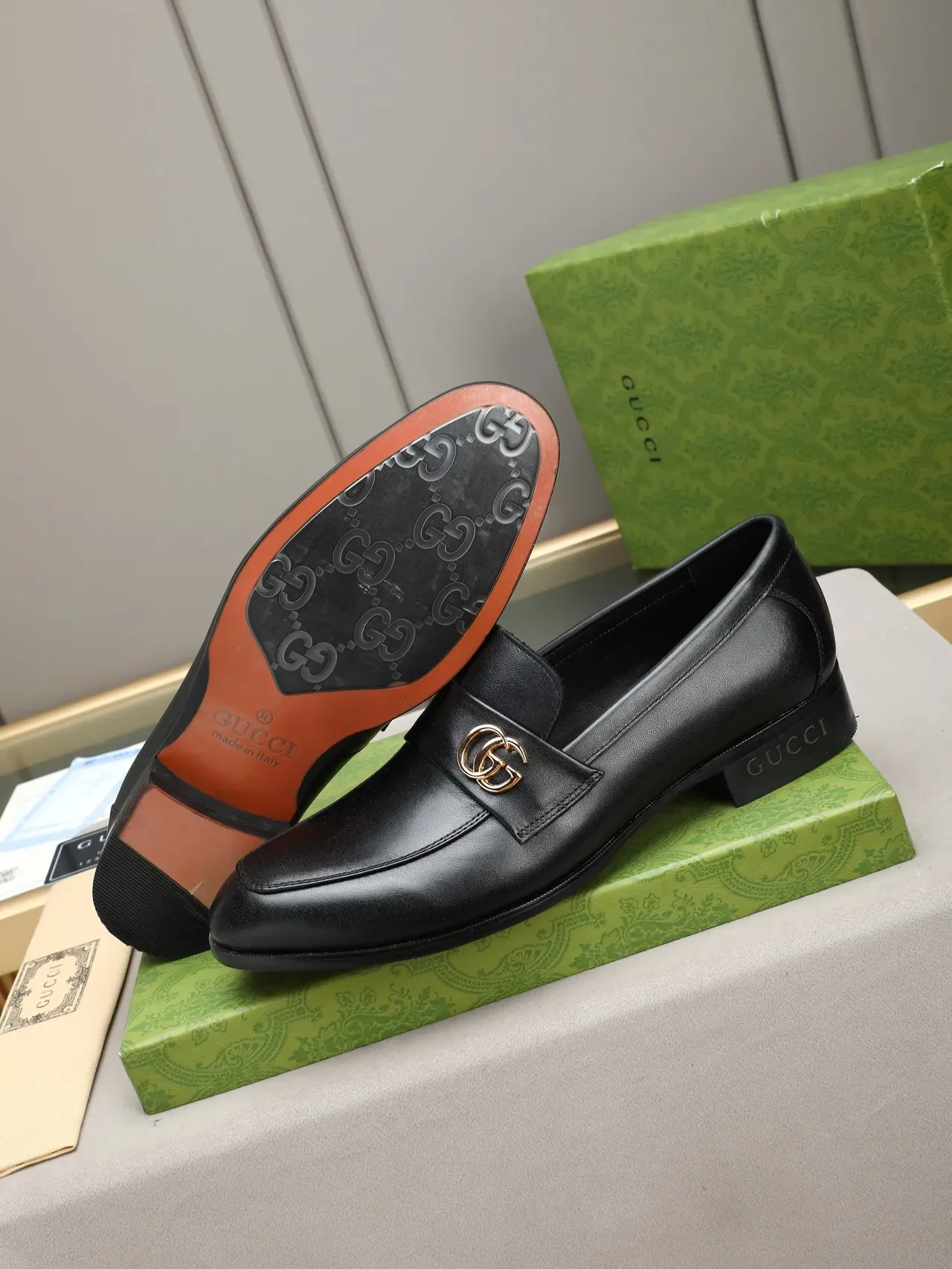 Gucci Horsebit 1955 Mocassins en Cuir Noir 4