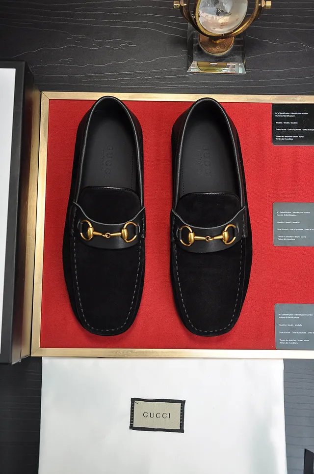 Gucci Horsebit 1955 Black Suede Loafer 8