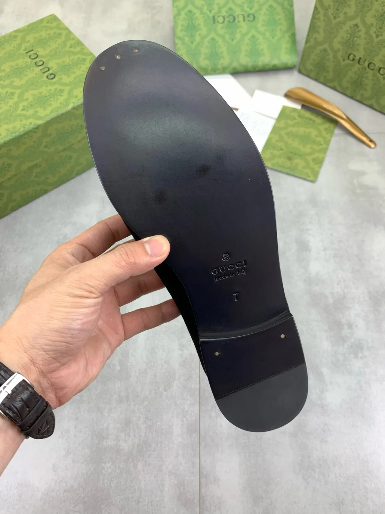 Gucci Horsebit 1955 Mocasines de Ante Negro 3