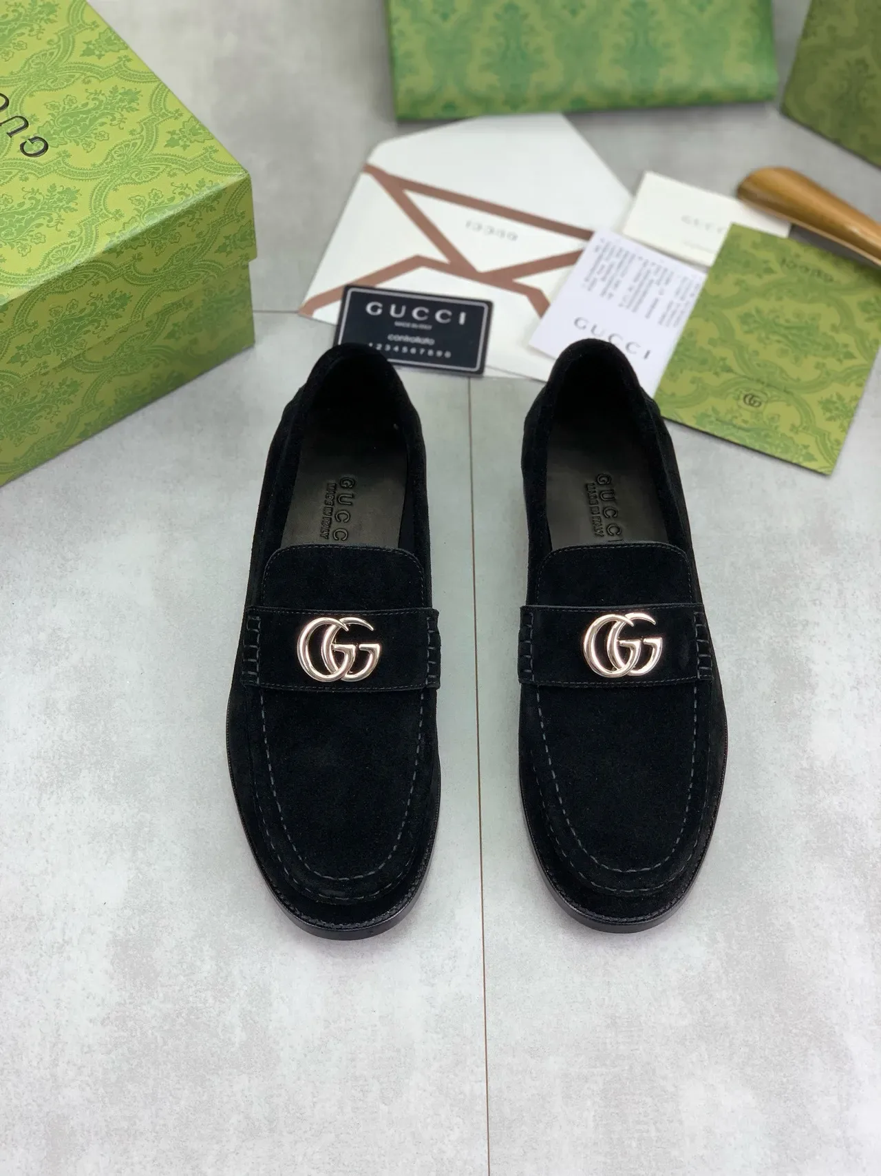 Gucci Horsebit 1955 Mocasines de Ante Negro 5