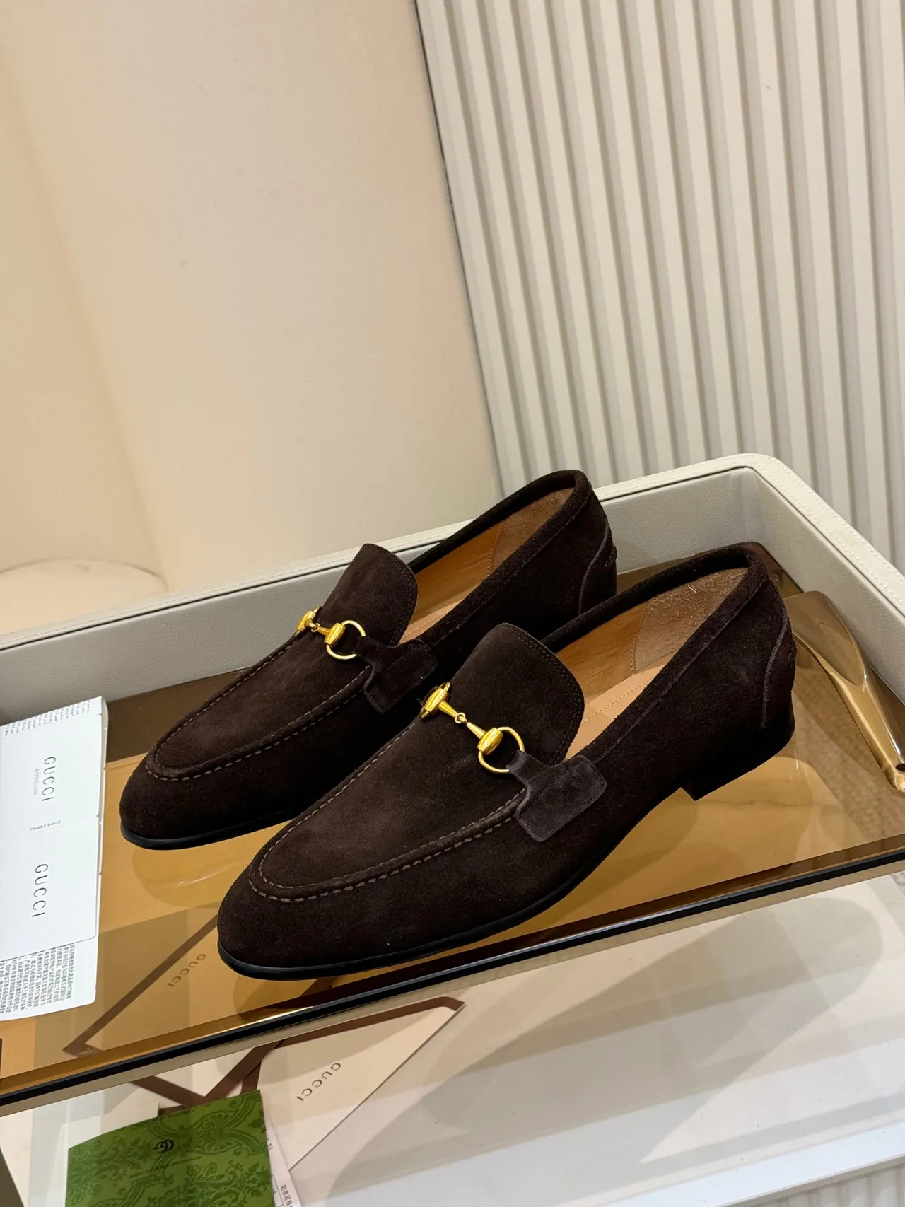 Gucci Horsebit 1955 Brown Suede Loafers 5
