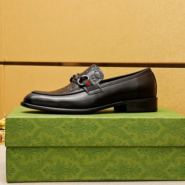 Gucci Horsebit 1955 embossé GG mocassins en cuir noir 7