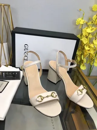 Gucci Horsebit 1955 White Leather Horsebit Buckle Gladiator Sandals 3