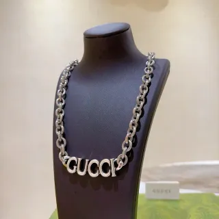 Collier Gucci Chaîne Logo Argent