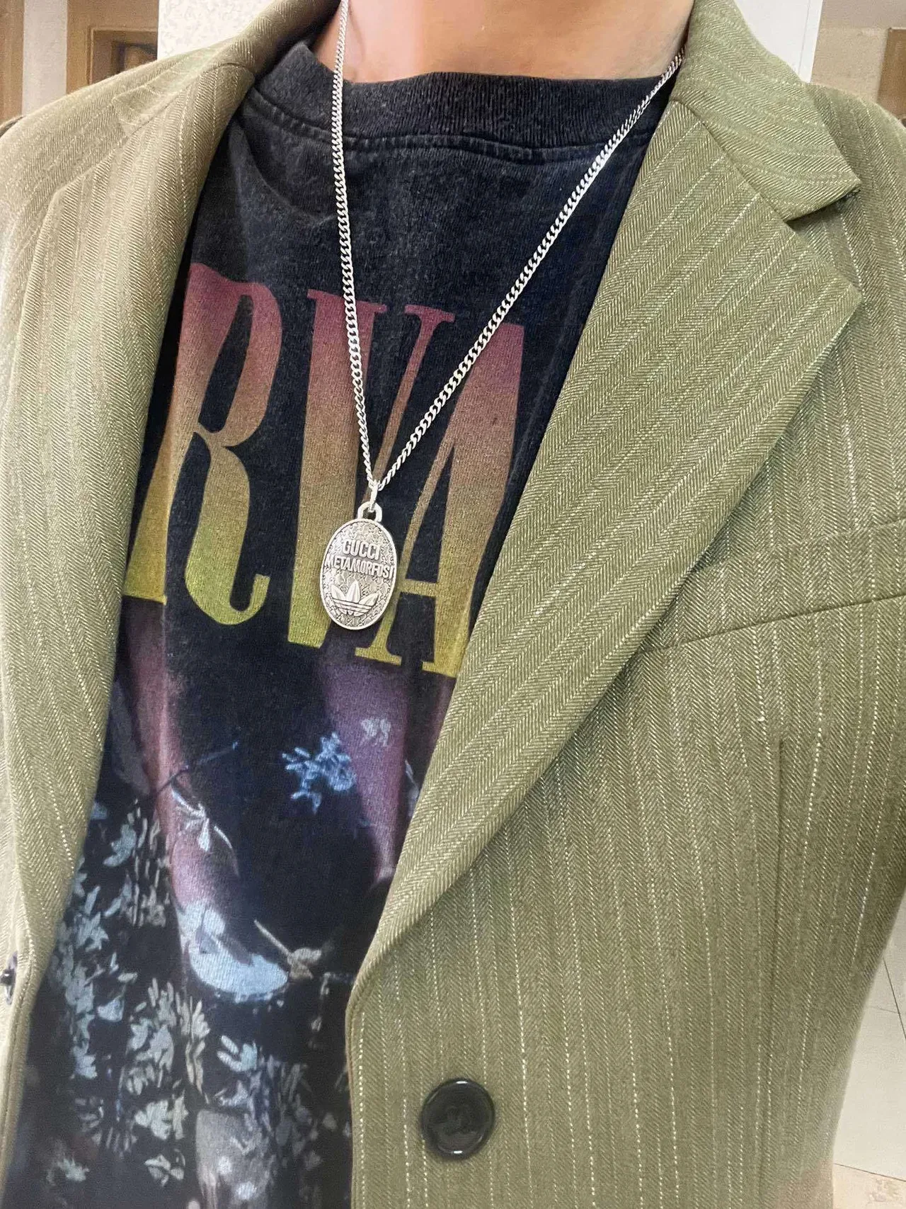 Collar Gucci Metamorfosi Colgante Oval Cadena de Plata 8