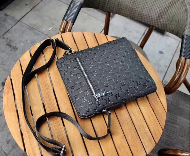 Gucci Ophidia Embossed GG Monogram কালো মেসেঞ্জার ব্যাগ 4