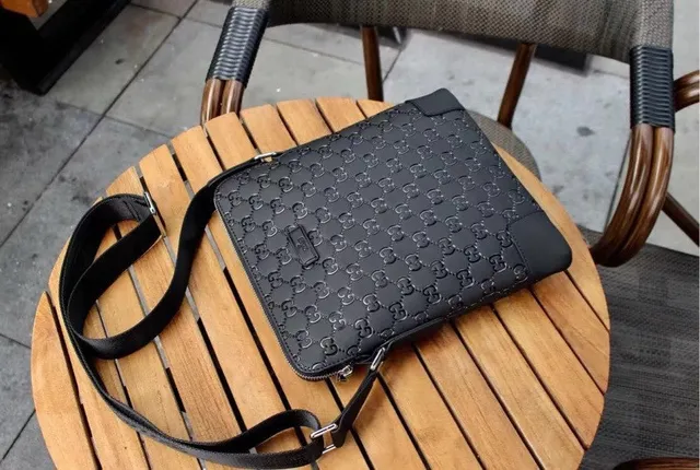 Gucci Ophidia Embossed GG Monogram কালো মেসেঞ্জার ব্যাগ 5