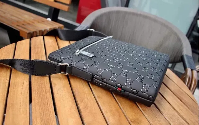 Gucci Ophidia Embossed GG Monogram কালো মেসেঞ্জার ব্যাগ 7