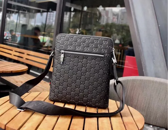 Gucci Ophidia Embossed GG Monogram কালো মেসেঞ্জার ব্যাগ 9