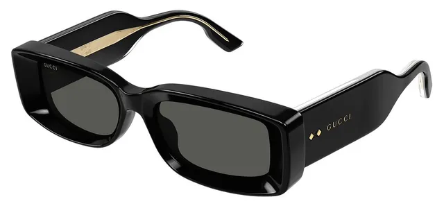 Gucci Rectangular Narrow Frame White Sunglasses 3