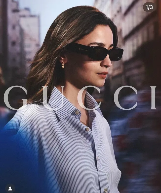 Gucci Rectangular Narrow Frame White Sunglasses 6