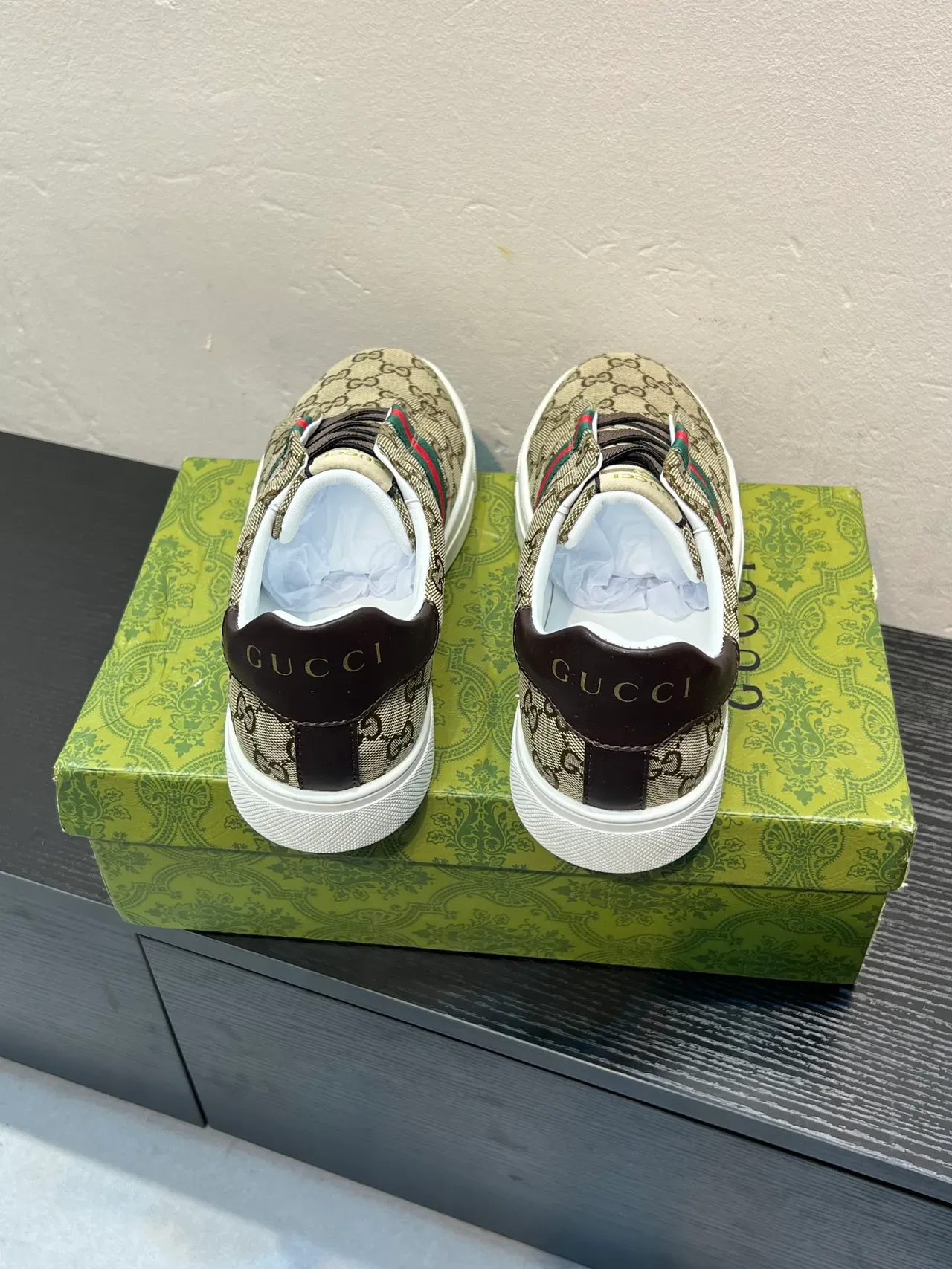 Gucci Screener bege GG Monogram canvas Slip-On Lifestyle sneakers 6